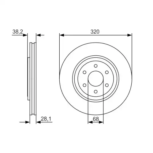 BOSCH Fren Diski Havalı Ön 320 6Mm 0986479S35