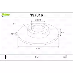 VALEO Arka Fren Diski Tk 197016