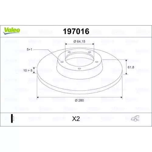 VALEO Arka Fren Diski Tk 197016