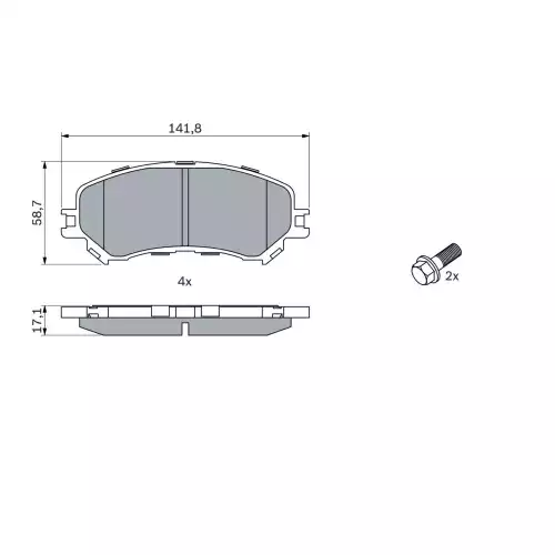 BOSCH Ön Fren Balatası Tk 0986494722