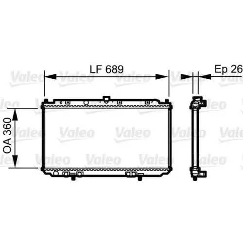 VALEO Motor Su Radyatörü 735061