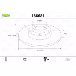 VALEO Ön Fren Diski Takım 186681