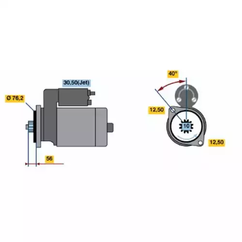 BOSCH Marş Motoru 12V 9 DIS 0,9 KW 0001120400