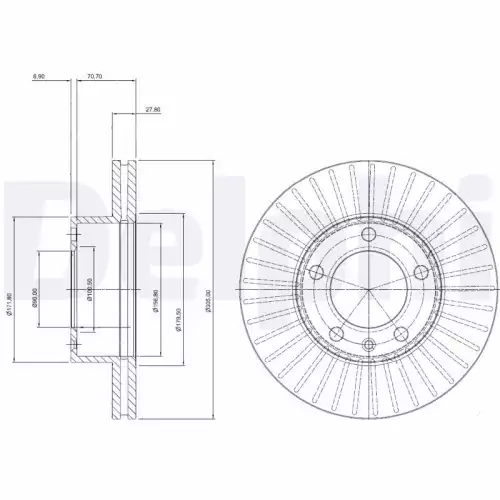 DELPHI Ön Fren Diski BG9692