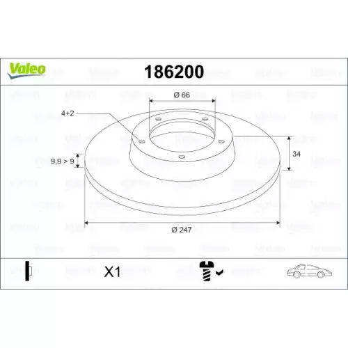 VALEO Fren Diski Ön Takım 186200