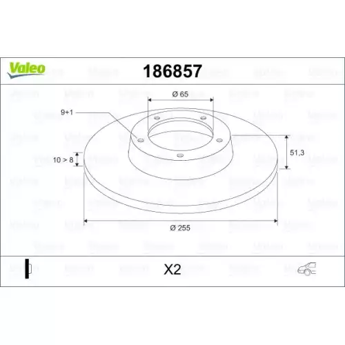 VALEO Arka Fren Diski 186857