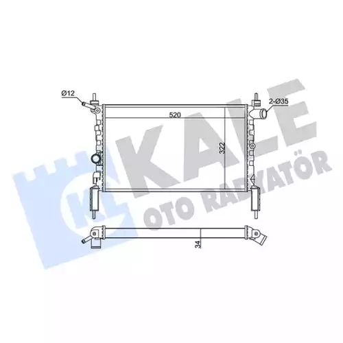 KALE Motor Su Radyatörü 346195