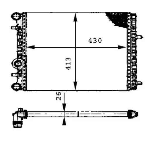 MAHLE Motor Su Radyatörü CR454000S