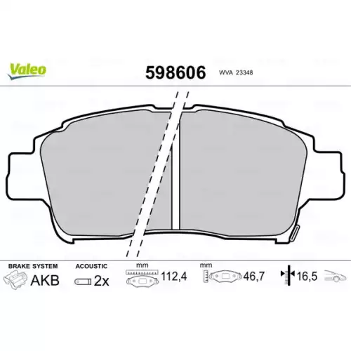 VALEO Ön Fren Balatası Tk 598606