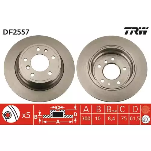 TRW Ön Fren Diski 300mmmm DF2557