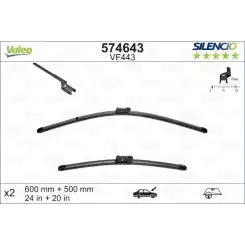 VALEO Ön Cam Silecek Süpürgesi Flat Blade X2 Vm443 600 500 574643