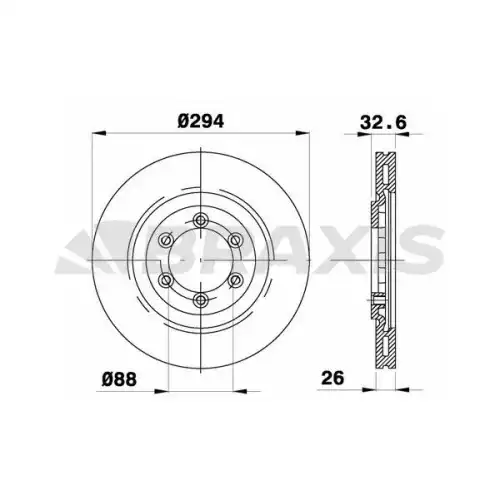BRAXIS Ön Fren Diski AE0492