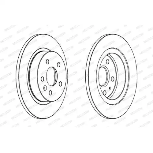 FERODO Arka Fren Diski Takım 15 Inch 268Mm DDF1872C