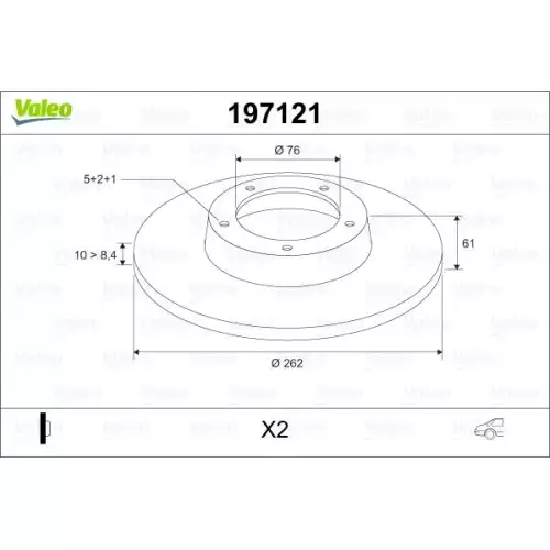 VALEO Arka Fren Diski Düz 197121