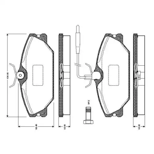 BOSCH Ön Fren Balatası Tk Fişli 0986TB2010