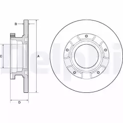 DELPHI Arka Fren Diski Dolu (T.Teker)(288Mm) BG4673