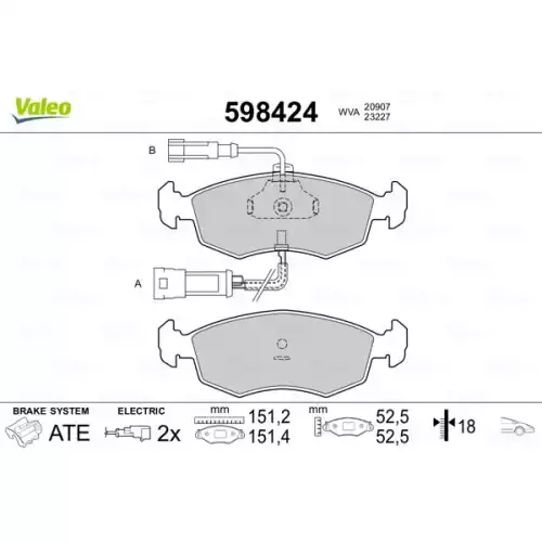 VALEO Ön Fren Balatası Tk 598424