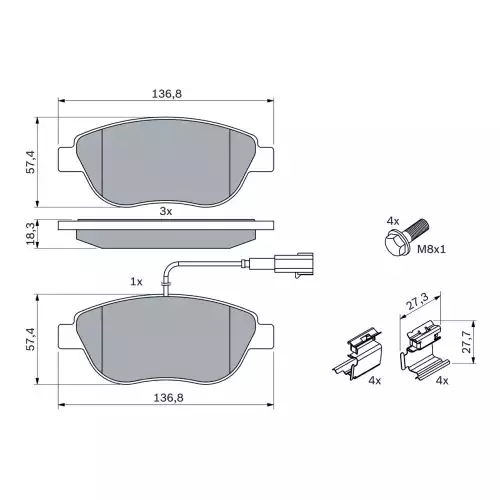 BOSCH Ön Fren Balatası Tk 0986424596