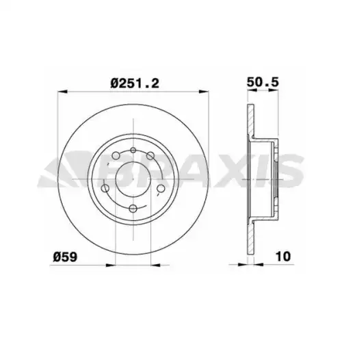 BRAXIS Arka Fren Diski AE0154