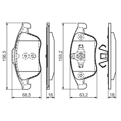 BOSCH Ön Fren Balatası Tk 0986494381