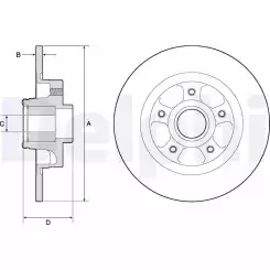 DELPHI Arka Fren Diski Rulmanlı 274mm Adet BG9132RS