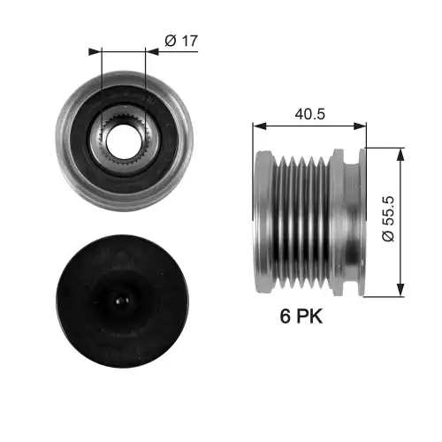 GATES Alternatör Kasnağı OAP7040