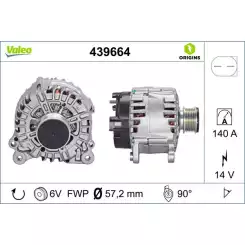 VALEO Alternatör 12 V 140A 439664