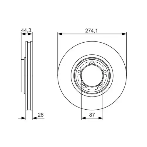 BOSCH Fren Diski Havalı Ön 274 5Mm 0986479S79