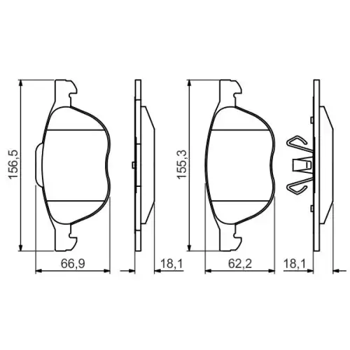 BOSCH Ön Fren Balatası Tk 0986495215