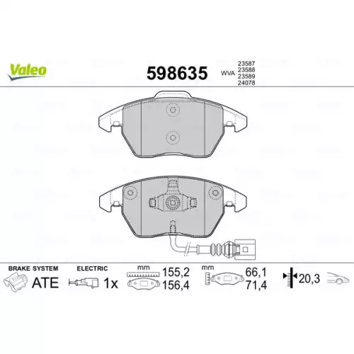 VALEO Ön Fren Balatası Tk 598635