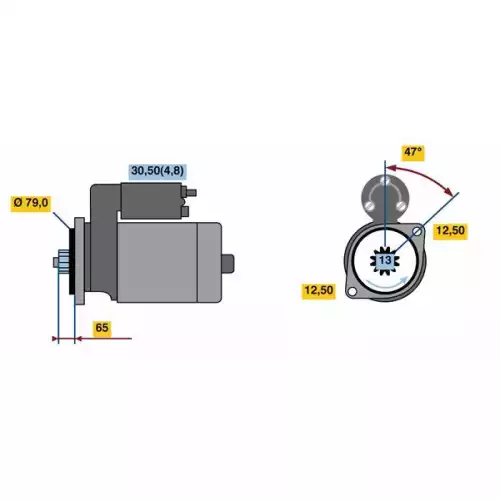 BOSCH Marş Motoru 12V 13 Diş 1,7 KW 0001142005