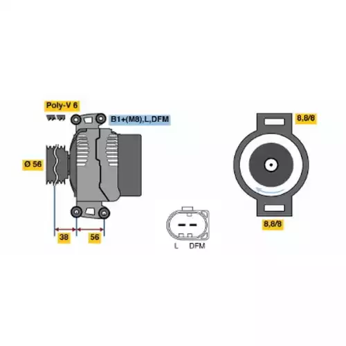 BOSCH Alternatör 0124525088