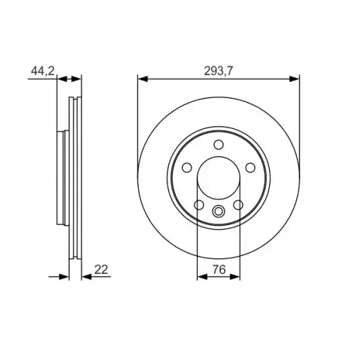 BOSCH Arka Fren Diski Havalı (2945) 0986479S06