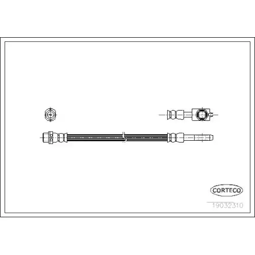 CORTECO Fren Hortumu Arka 265mm 19032310