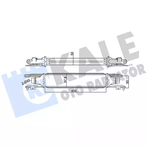 KALE Turbo İntercool radyatörü Aluminyum Plastik Brazing KALE 345600