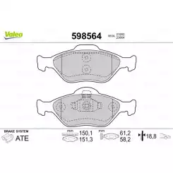 VALEO Ön Fren Balatası Tk 598564