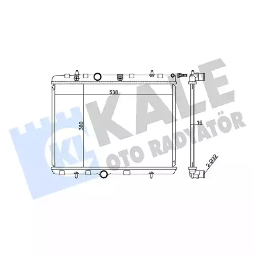 KALE Motor Su Radyatörü Brazing 16Mm 350745