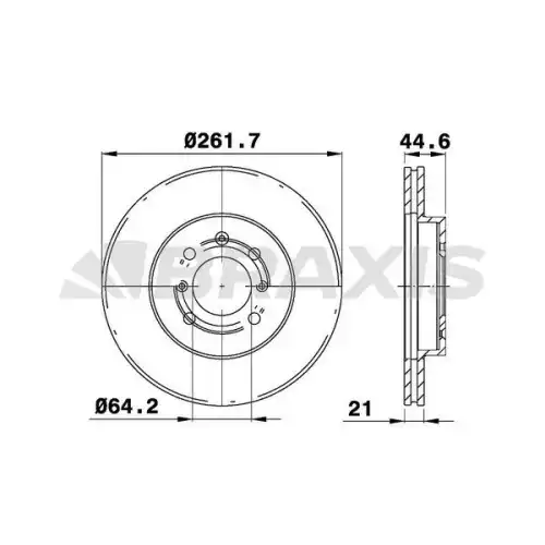 BRAXIS Ön Fren Diski Havalı AE0124