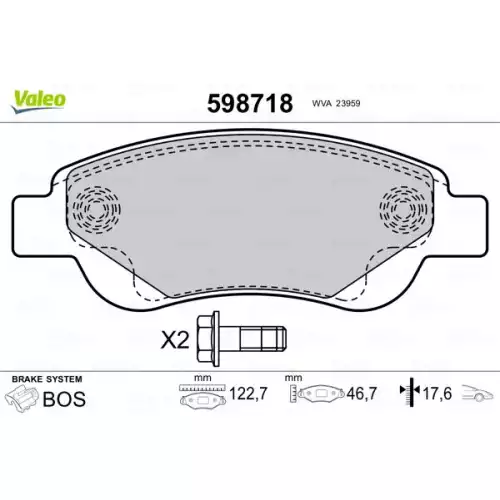 VALEO Ön Fren Balatası Tk 598718