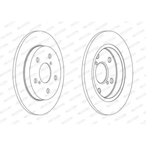 FERODO Arka Fren Diski Düz (259 5) DDF1788C