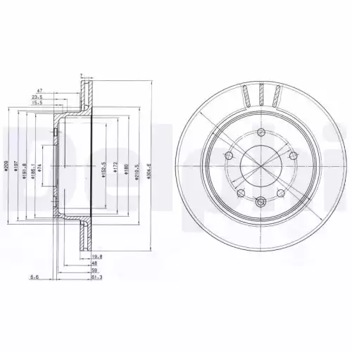 DELPHI Arka Fren Diski Adet BG3542