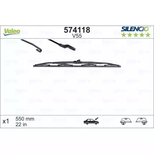 VALEO Ön Cam Silecek Süpürgesi 550mm X1 574118