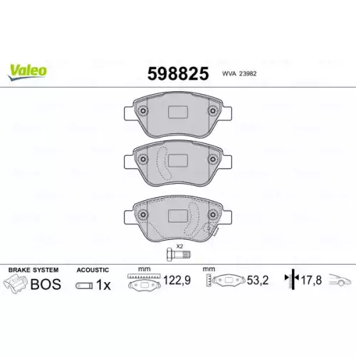 VALEO Ön Fren Balatası Tk 598825