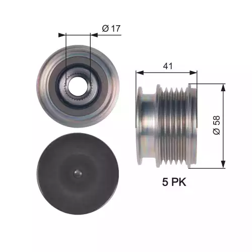 GATES Alternatör Kasnağı OAP7126