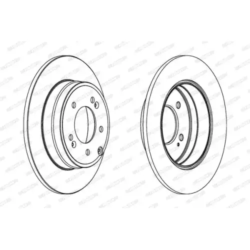 FERODO Arka Fren Diski Düz 284 5mm Takım DDF1787