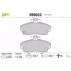 VALEO Ön Fren Balatası Tk 598022