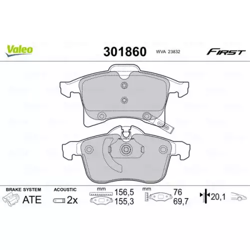 VALEO Ön Fren Balatası Tk 301860