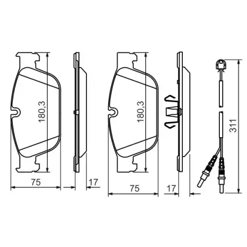 BOSCH Ön Fren Balatası Tk 0986494526