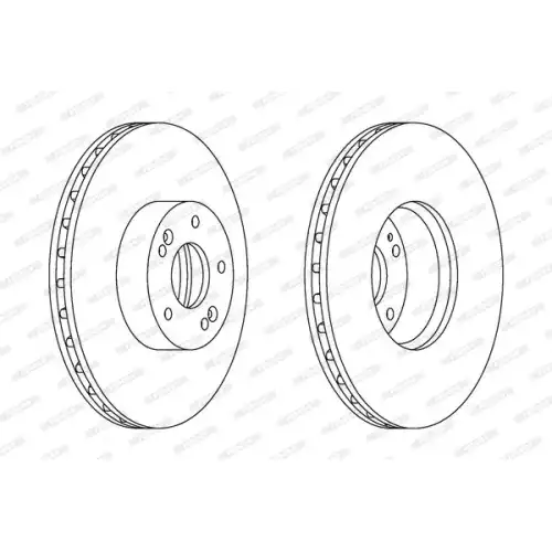 FERODO Ön Fren Diski Havalı 321.50mm Takım DDF1631C-1