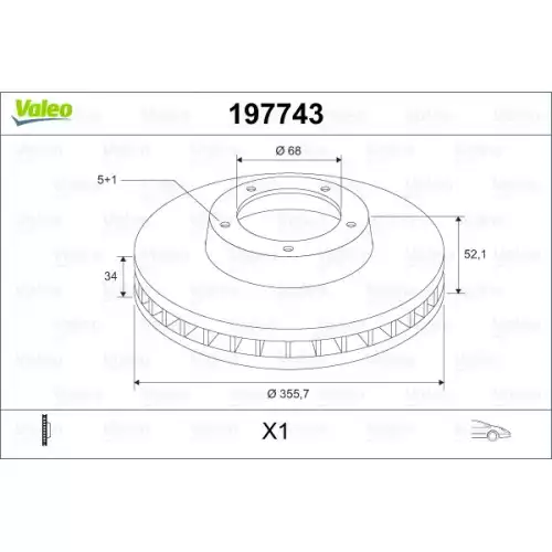 VALEO Ön Fren Diski Havalı Takım 197743